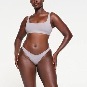 Skims Swim Cheeky Tanga Bikini Bottom Chrome Size XS